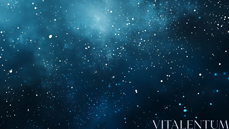 Starfield-like blue space background shows scattered white dots