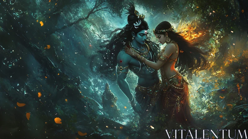 Divine Convergence: Shiva's Dance with Sacred Feminine Energy