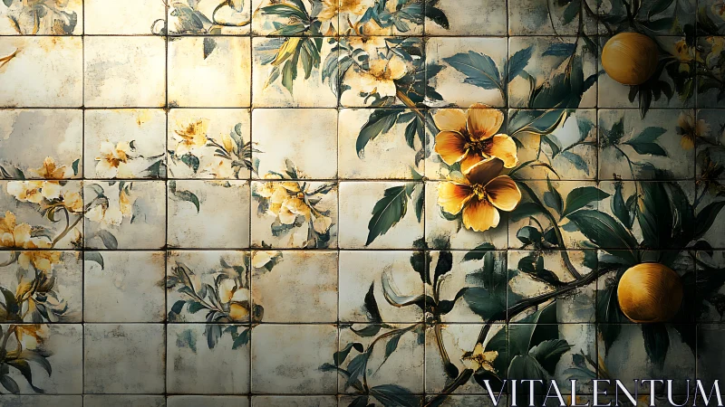 Sunlit floral wall tiles add vintage warmth to interiors