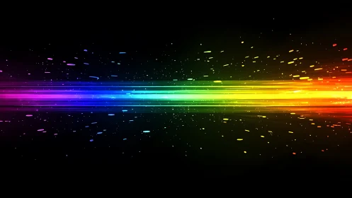 High-velocity polychromatic light streaks in null-space field.