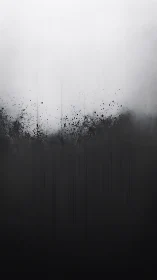 Monochrome gradient field with vertical drips and splatters.