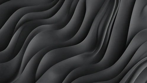 Sculpted black waves flow in a sleek abstract backdrop