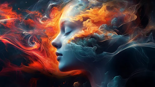 Dreaming in Fire and Mist, a Quiet Nebula of the Mind.