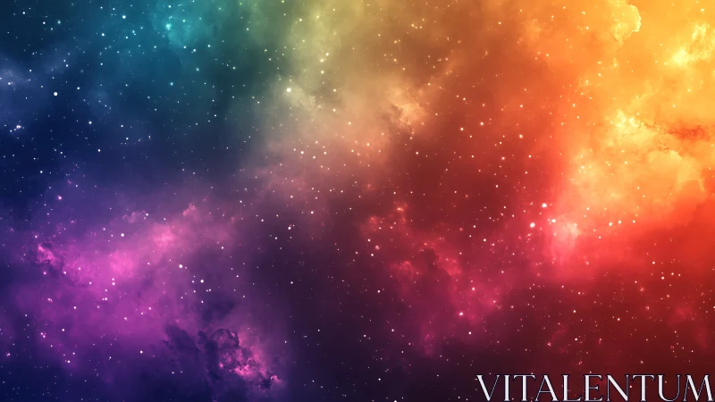 Chromatic nebula field with radiant stellar diffusion.