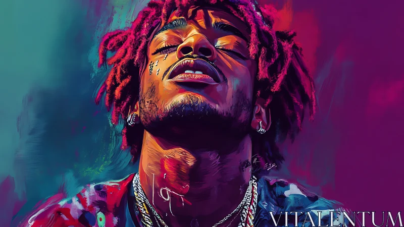 Vibrant digital portrait captures euphoric musical release