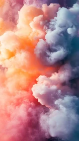 Dreamy pastel clouds drifting through soft sunset light.