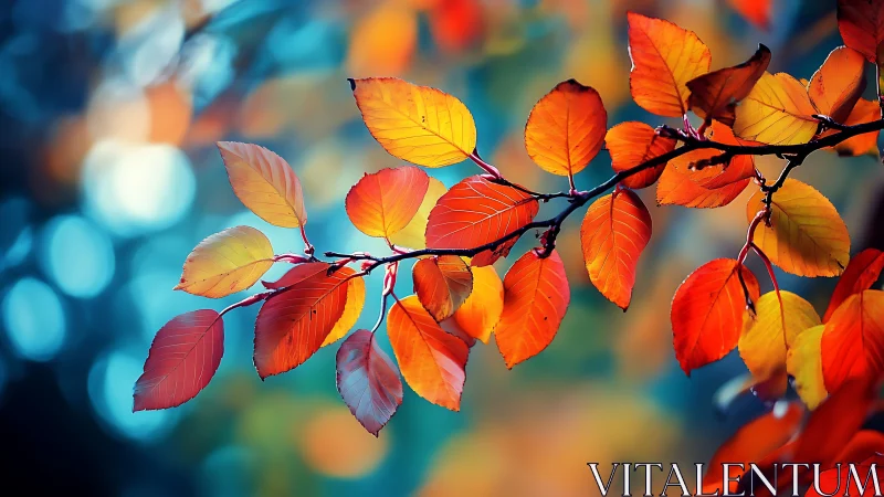 Glowing autumn leaves create a colorful, soothing moment