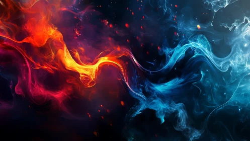 Fire and Ice Energy Flow Collision.