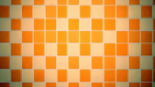 Chromatic grid of layered orange tiles under diffuse light.