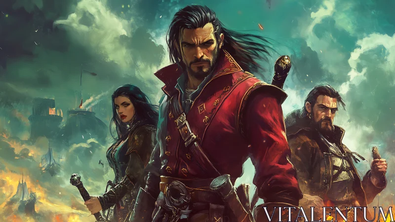 Defiant fantasy heroes stand united against rising chaos.