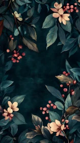 Twilight Garden Frame: Florals & Berries.