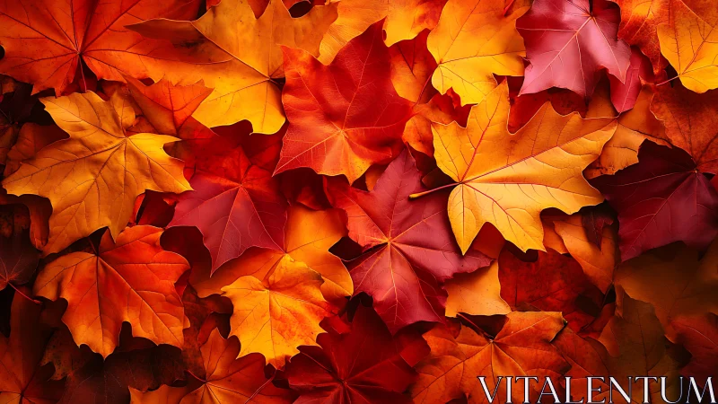 Glowing autumn leaves gathered in a cozy seasonal carpet.