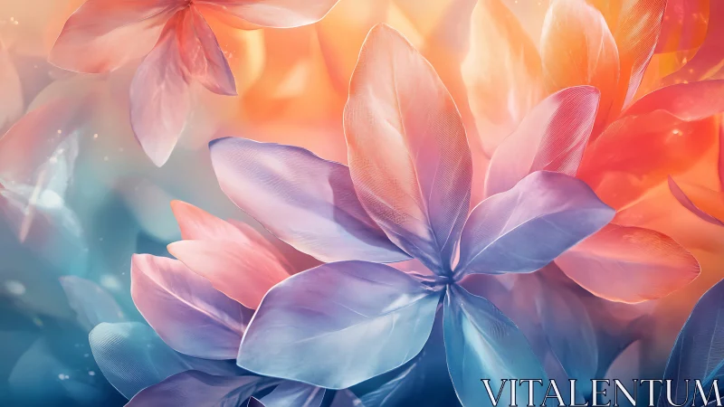 Translucent Petals in Gradient Light Field