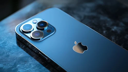 Pacific Blue iPhone Glimmers with Crystalline Camera Prowess.