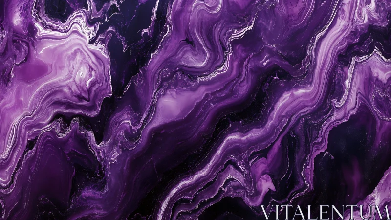 Purple and black marbled abstract surface pattern study.