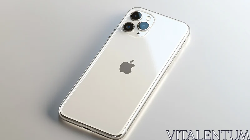 iPhone 11 Pro silver smartphone displayed on neutral surface