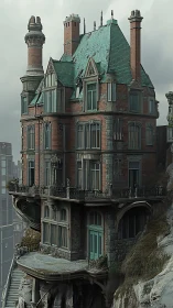 Cliff-hugging copper-roofed manor quietly defies the city winds