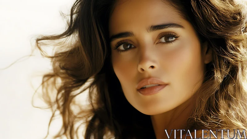 Close-up digital portrait shows detailed female face rendering