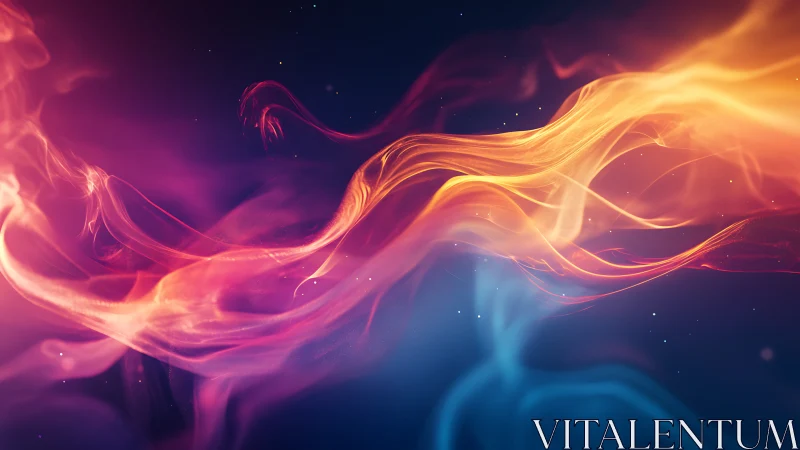 Flowing Energy Streams in Magenta and Gold.