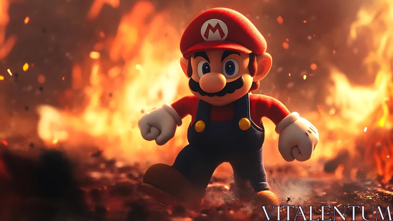 Mario Confronts Inferno in Epic Gaming Showdown.