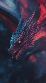 Digital render shows a detailed dragon head in profile view