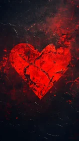 Glowing Heart Embraced by Darkness.