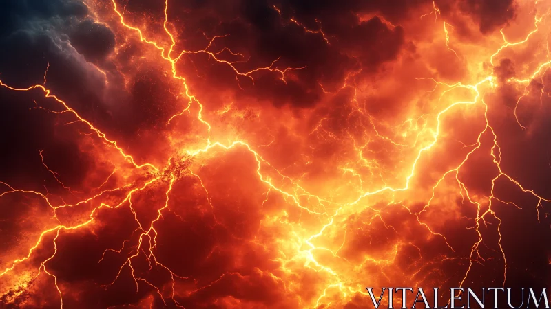 Volumetric Lightning Storm with Branching Electrical Discharge Patterns