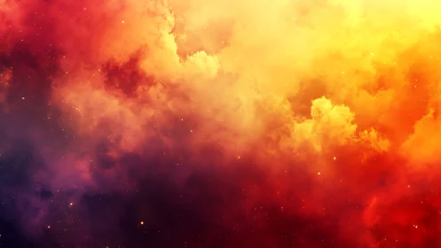 Turbulent Chromatic Nebula with Particle Luminescence.