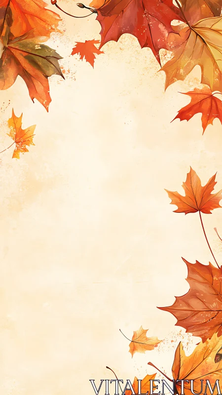 Golden autumn leaves framing a cozy seasonal moment.