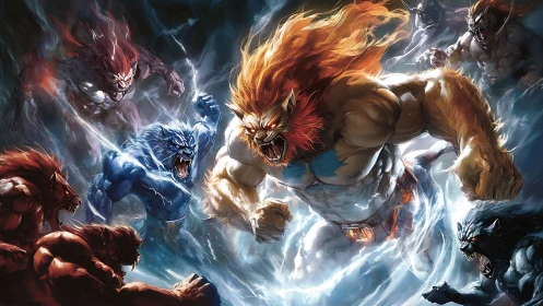 Mythical Beasts Clash in Tempestuous Energy Storm.