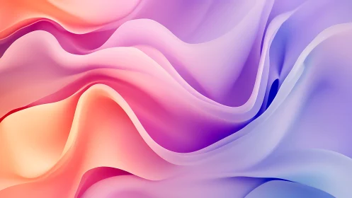 Flowing pastel waves create a serene abstract landscape