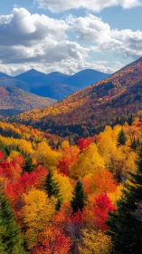 Autumn mountainside conducts a wild symphony of blazing color