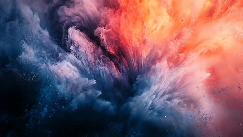 Chromatic turbulence in volumetric nebular fluid dynamics.