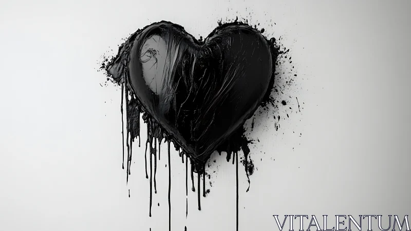 Black Heart Bleeds: Melancholic Emotion in Dripping Shadow.