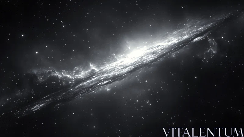 Soft starlit galaxy drifting quietly through deep space.