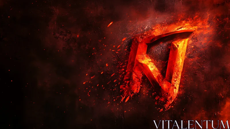 Explosive Fire Letter Glowing With Intense Heat Energy