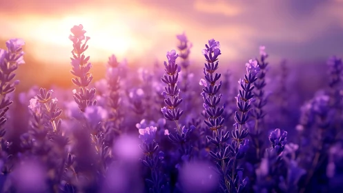 Golden Hour Lavender Dreams in Bloom.