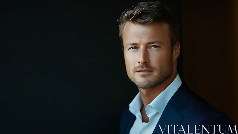 Corporate portrait uses cinematic lighting to define profile