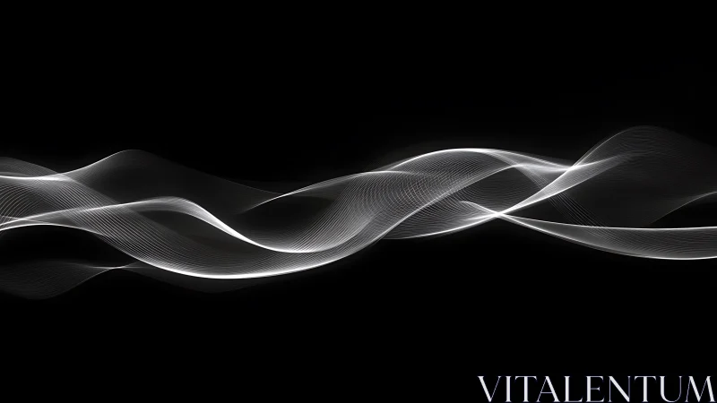 Monochrome sinusoidal light waves form layered parametric ribbons