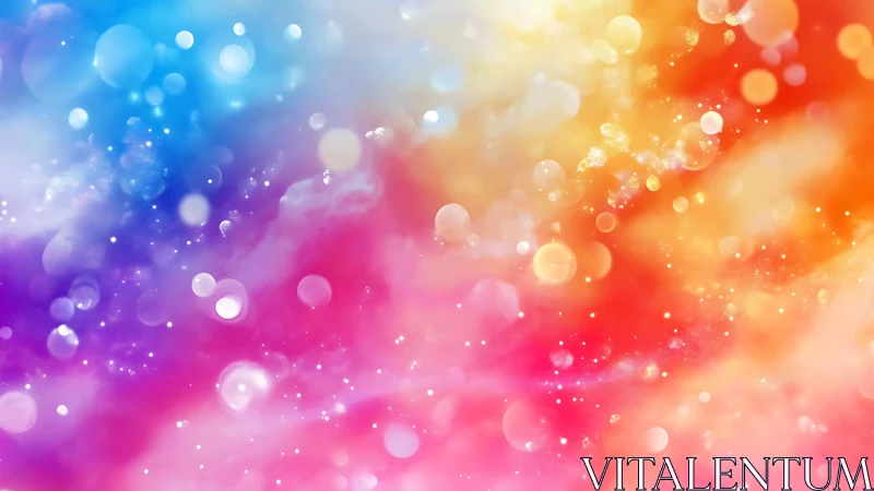 Chromatic bokeh nebula blends warm and cool luminous gradients