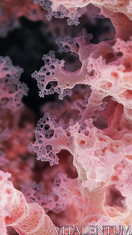 Coral palace of fractal foam drifting in rose dusk.