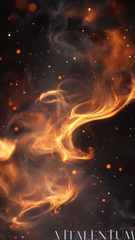 Luminous Fire Vortex: Cosmic Energy in Motion.