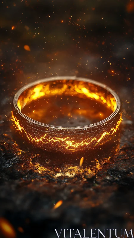 Incandescent Ring with Pyrolytic Particle Ejection and Thermal Halo.