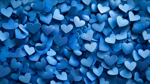 Blue Hearts Celebration: Love and Joy in Dreamy Light.