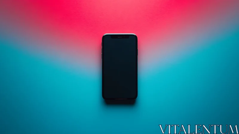 Smartphone Against Gradient Backdrop.