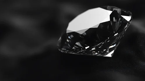 Midnight-cut diamond whispering light over velvet shadows.
