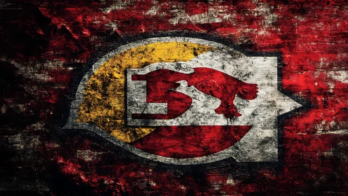 Weathered composite sports emblem with distressed texture overlay.