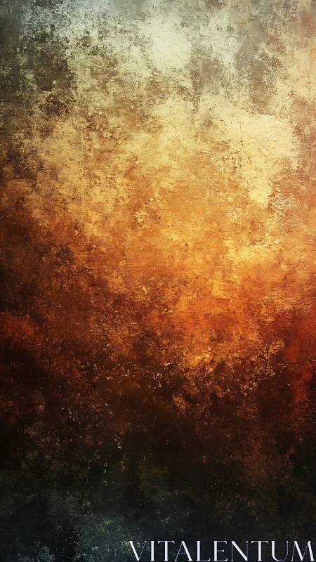 Oxidized chromatic gradient with layered corroded patina surface.