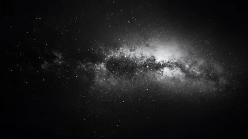 Monochrome galactic plane with dense stellar dust band