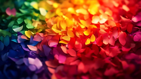 Chromatic petal abstraction in radiant layered spectrum field.